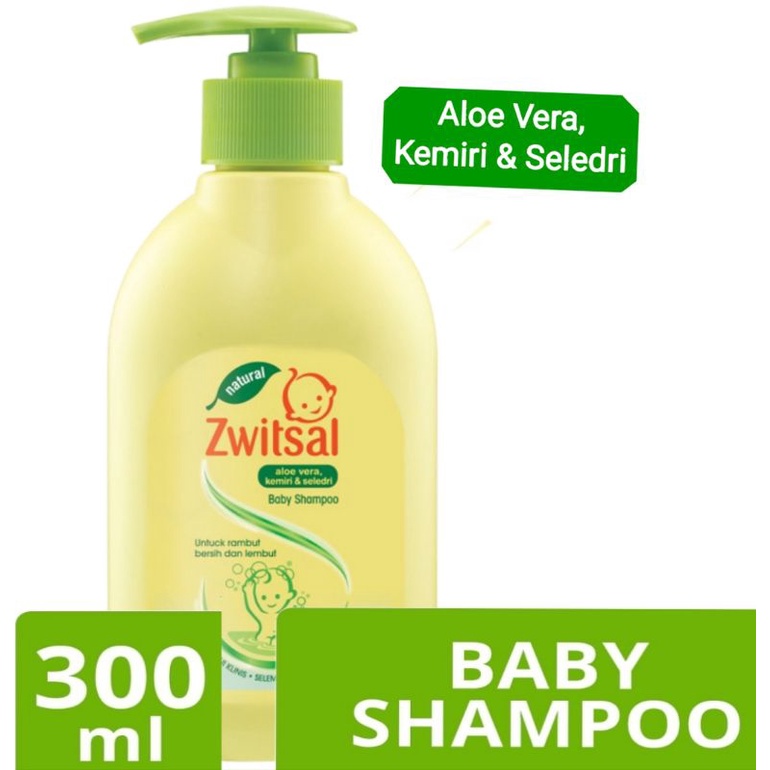 Zwitsal Baby Shampo Aloe Vera Kemiri Seledri 300ml /Shampo/Natural