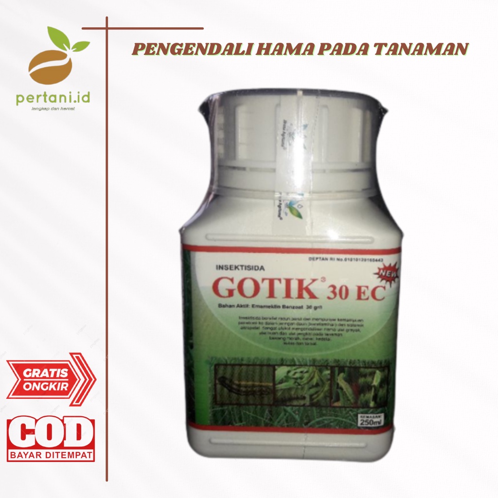 Insektisida GOTIK 30EC ukuran 250ml- Obat ulat - pengendali ulat grayak - hama pada tanaman