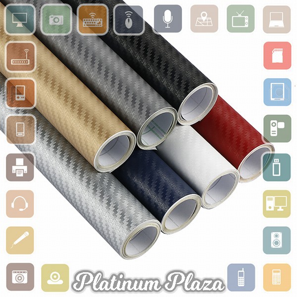 Stiker Vinyl Carbon Fiber Mobil Car Wrap 3D Multifungsi 127 x 30 CM - Gray`EG5FI6-