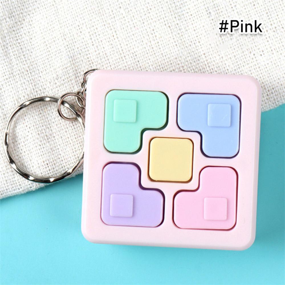 Timekey Mainan Puzzle Rubik Kubus Magic Dengan Lampu LED + Suara + Gantungan Kunci R5V6