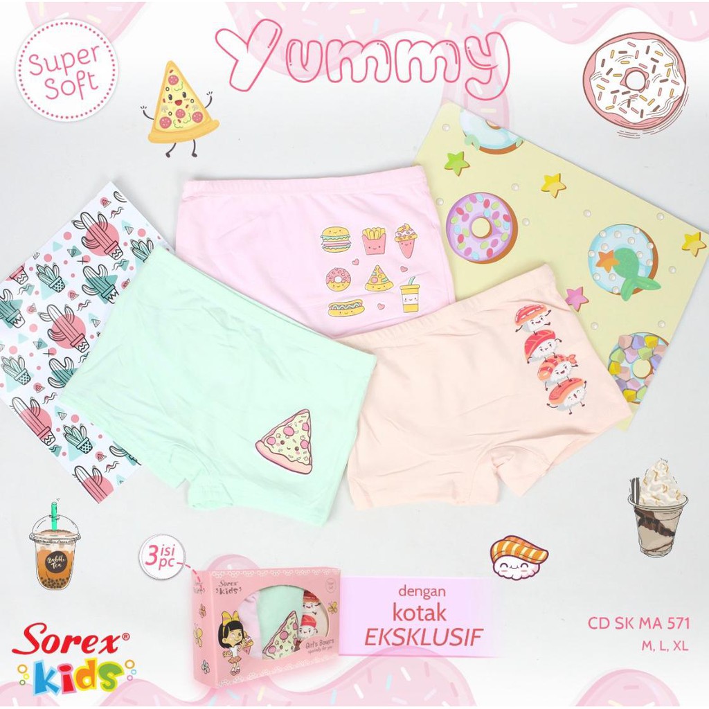 Celana Dalam Boxer Anak Perempuan SOREX MA550 MA570 MA571 Celana Dalam Boxer Anak Perempuan SOREX MA550 MA570 MA571