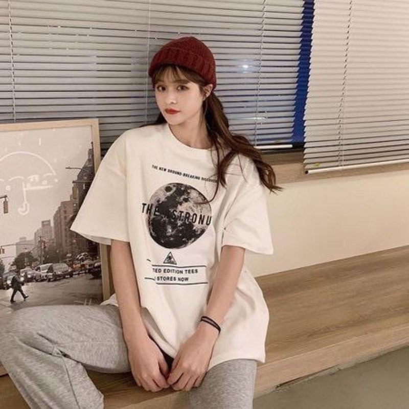 Oversize Astronot - Kaos Oversize Wanita Jumbo Korean Style