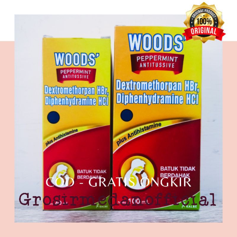 COD - WOODS SIRUP OBAT BATUK - BATUK BERDAHAK DAN BATUK KERING - EXPECTORANT DAN ANTITUSSIVE