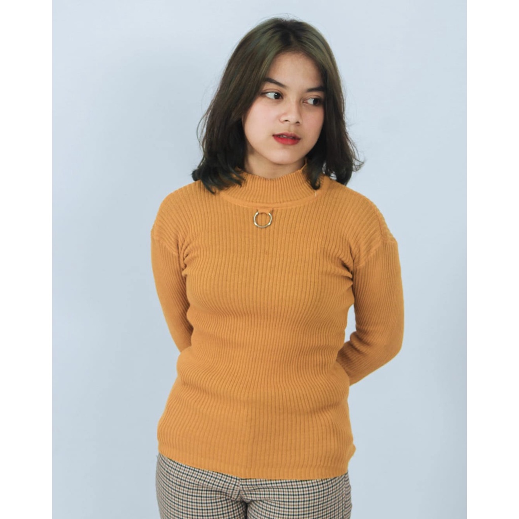 Promo Baju atasan wanita terbaru Rajut press body Ring Knit Premium Tebal Kekinian Halus