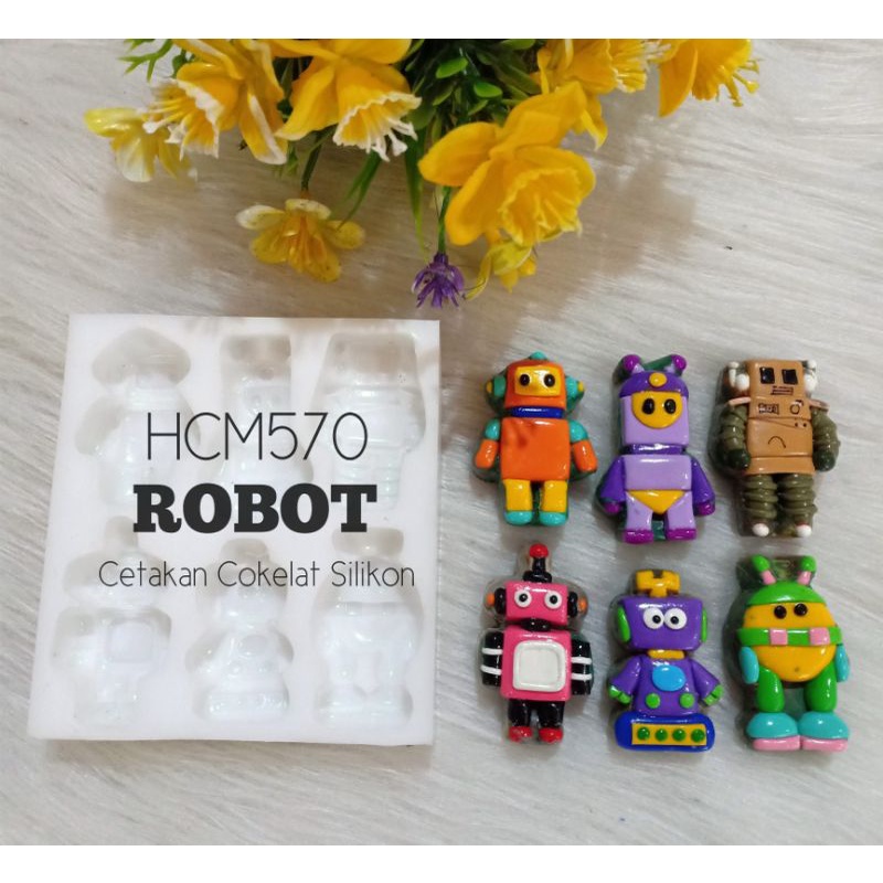 HCM570 ROBOT | Cetakan coklat Silikon | Fiina de choco
