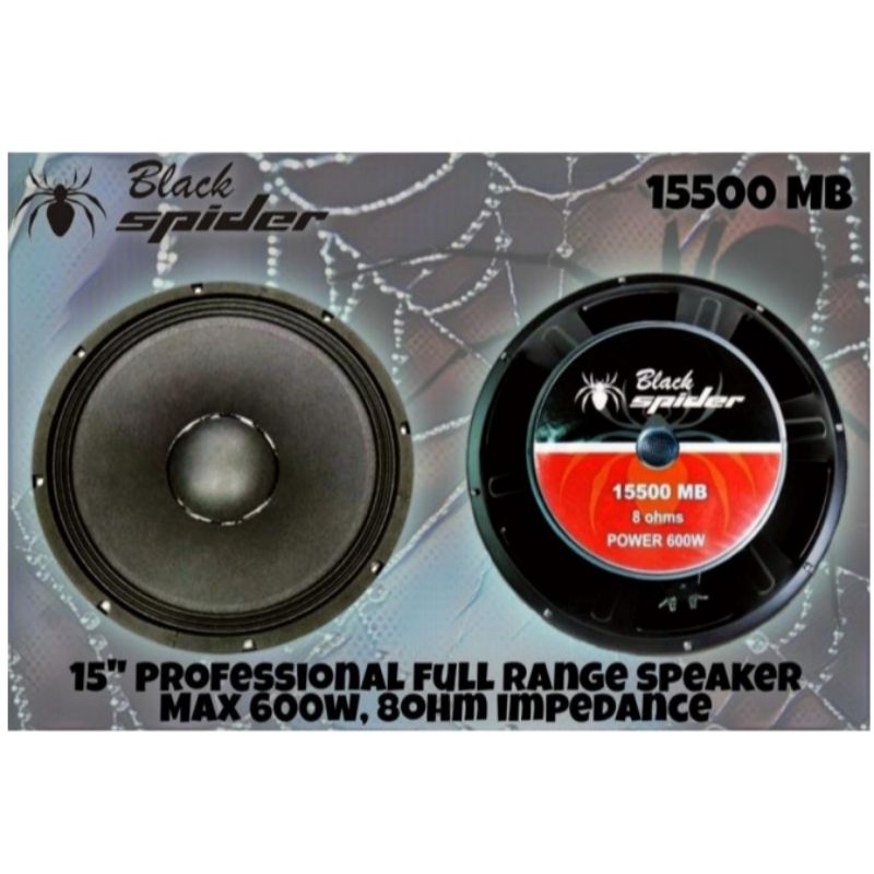 Speaker Black Spider 15500 M/MB - speaker full range 600 watt - black spider 15 inch full range 600 