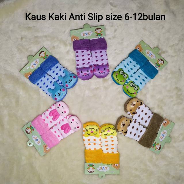 Kaos Kaki Anak size 6-12bulan / Kaos Kaki Anti Slip Anak / Kaos Kaki Bayi Lucu