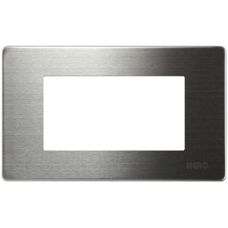 STAINLESS 118 T8208 - Stainless 1 Gang Device Blank Plate NERO