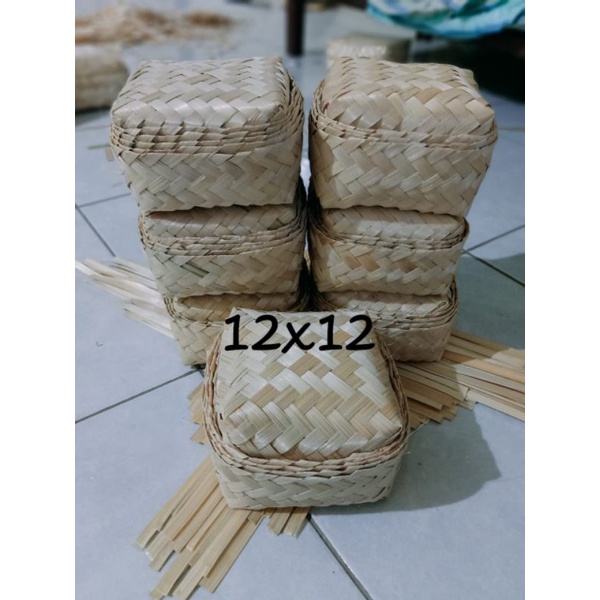 Besek Bambu 12X12 Harga Sepasang Besek Snack Besek Hantaran Besek Souvenir