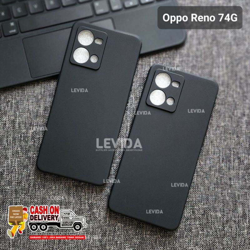 Silikon Oppo Reno 7 4G Oppo Reno 8 4G Case Macaron Black Silikon Matte Black