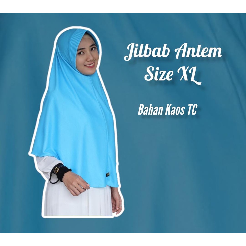 Jilbab antem XL bahan kaos Kerudung Antem