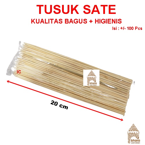 Tusuk Sate Kualitas Bagus dan Higienis isi +/- 100 Pcs cocok BBQ Sosis Jagung Daging