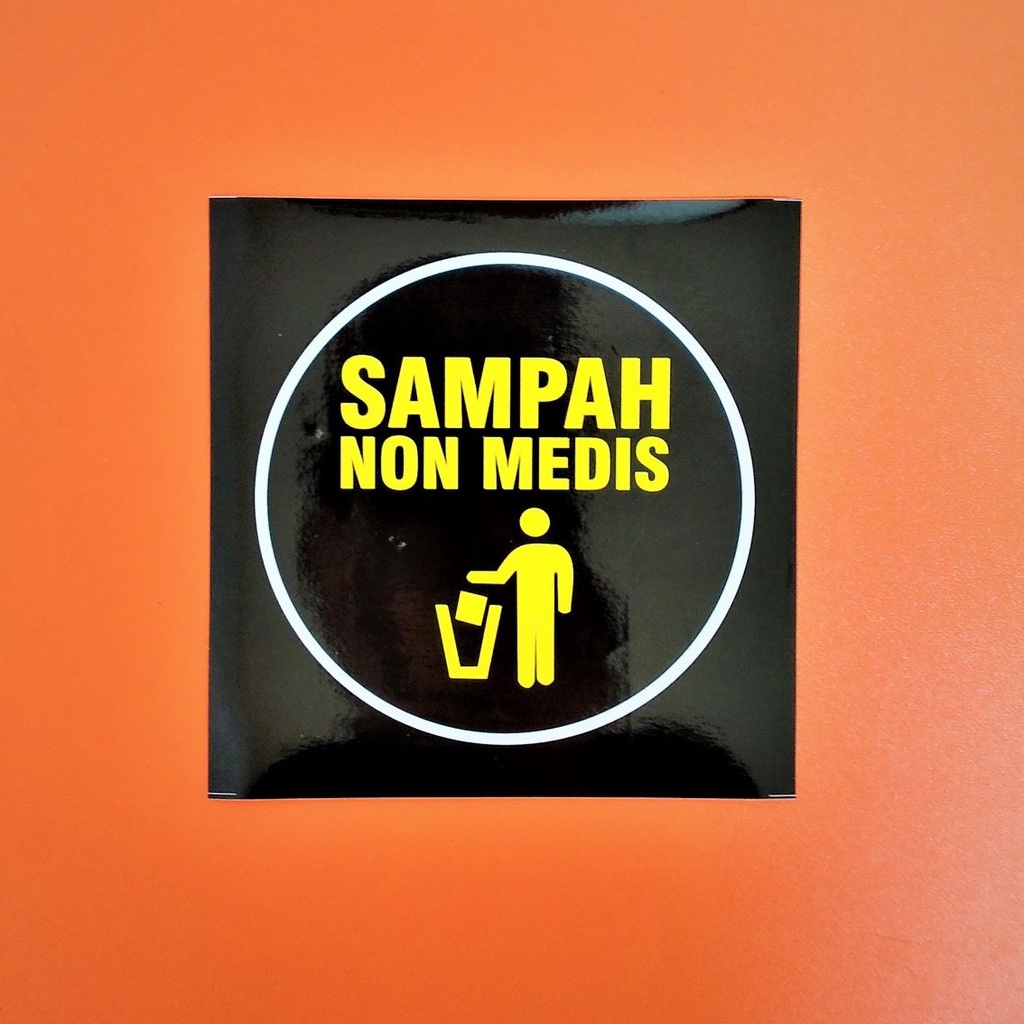 

Stiker Sampah Non Medis - Stiker Bahan Chromo Laminasi Glossy