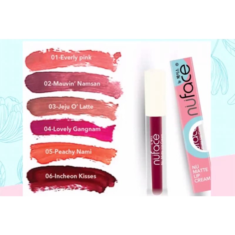 ⭐BAGUS⭐ (SERI BARU) NUFACE Nu Matte Lip Cream 4gr | Lipcream Transferproof Velvet Nu Face 1- 12