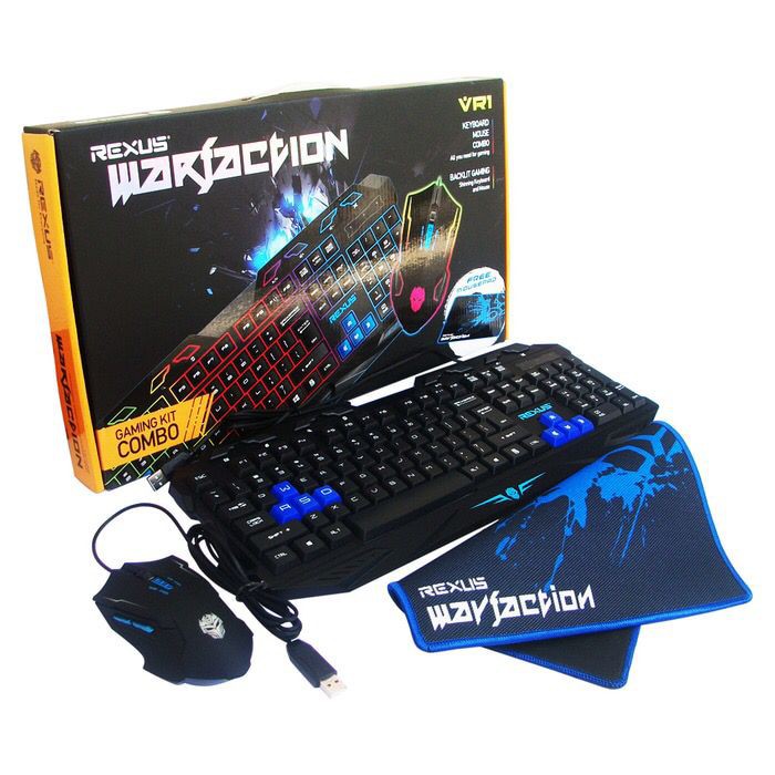 keyboard Gaming Rexus vR1 Gaming kit COMBO + Mousce + mouscepad