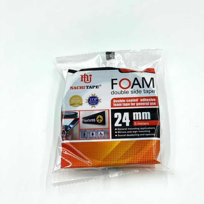 

Isolasi Selotip Double Side Tape Foam Busa Nachi 1" Inch 24 mm x 5 m