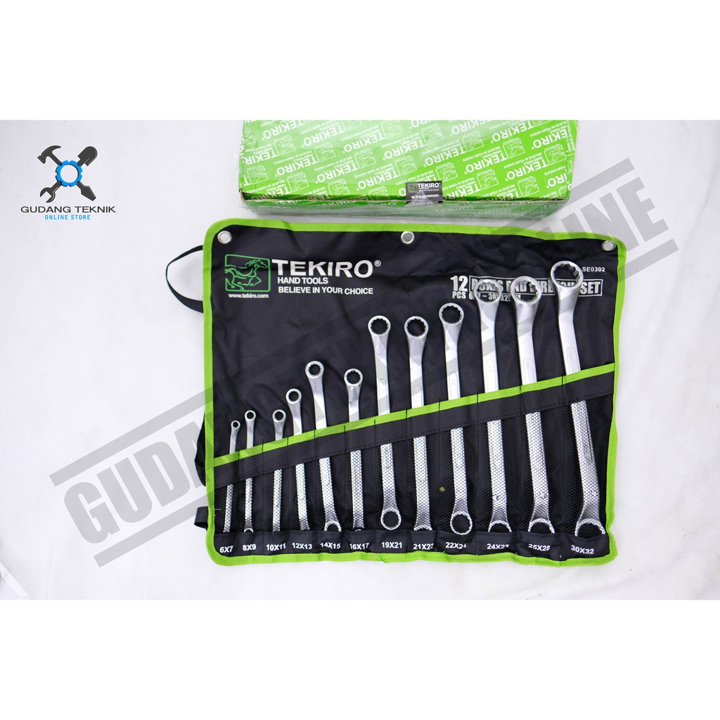 Kunci Ring Set TEKIRO 12 pcs 6 - 32 mm