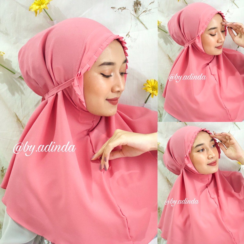 Bergo Lipit KCB Tali Diamond non pet Hijab Jilbab instant maryam