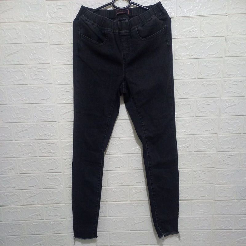 Celana Wanita Flies Denim L03000002F Hitam Original