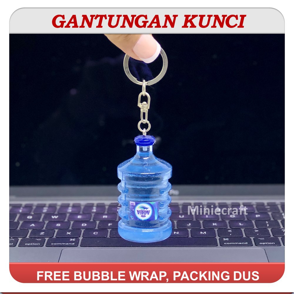 GANCI - GANTUNGAN KUNCI MINIATUR GALON AIR MINERAL AQUA, AMIDIS, VIT