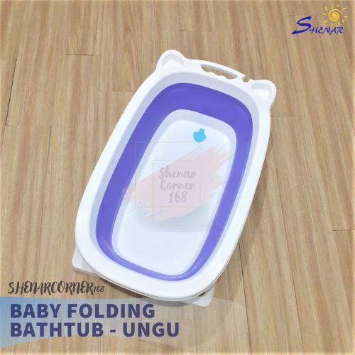 Shenar Bak Mandi Bayi Lipat Foldable Silicone Bathtub Folding Baby Portable Bathtub Bayi / baby bathtub - BABY FOLDING, SHENARCORNER168