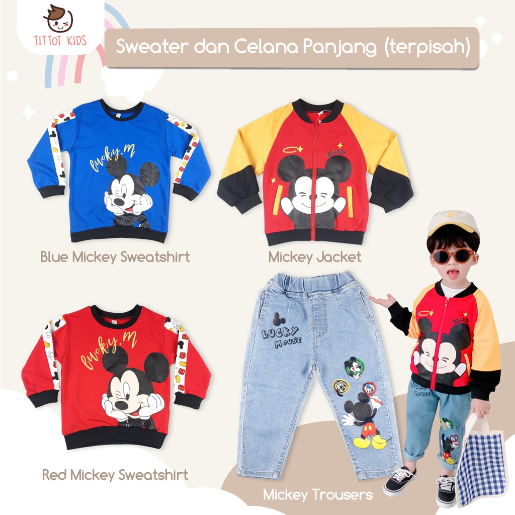 Sweater jacket celana Anak Mikey Baju Mikey Mini