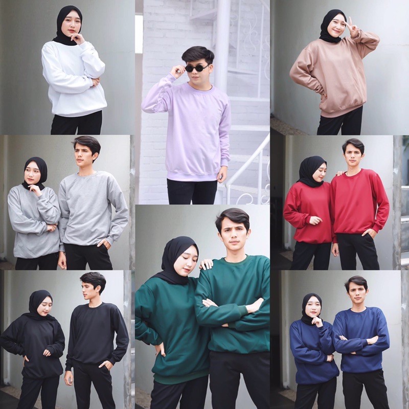 Basic Sweater Polos - Sweater oblong wanita