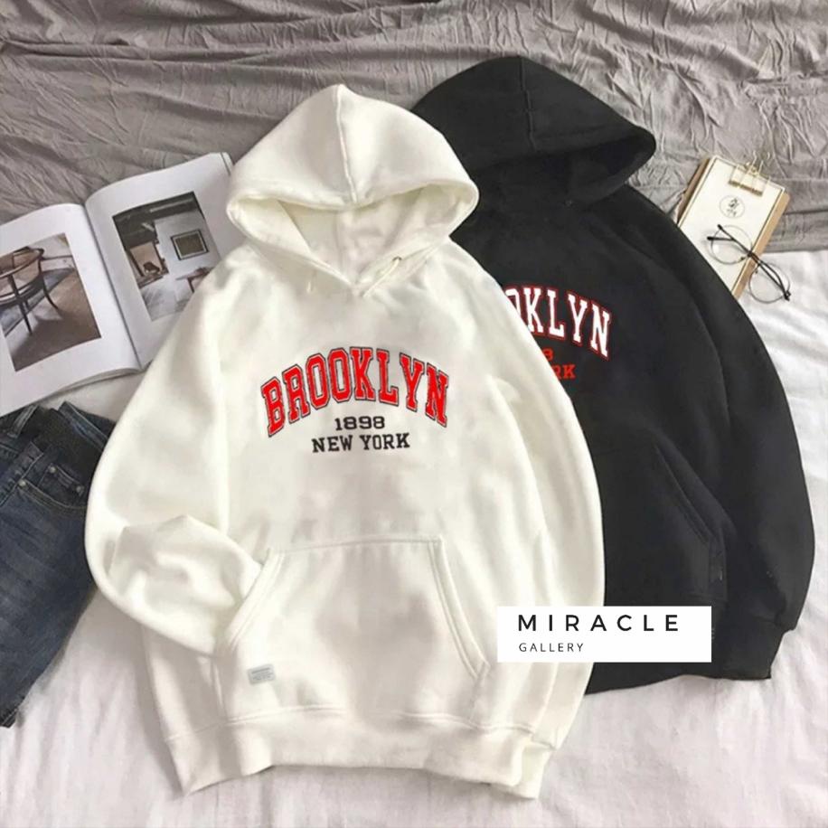 Sweater Hoodie Couple / Jaket Pasangan BROOKLYN COUPLE Bahan Fleece Premium