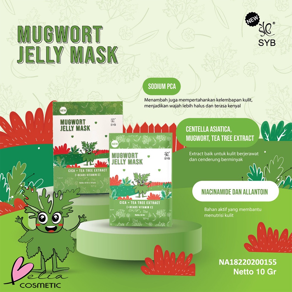 ❤ BELIA ❤ SYB Jelly Mask Series | Blueberry | DNA Salmon | Mugwort | Watermelon | Cucumber | Masker | BPOM