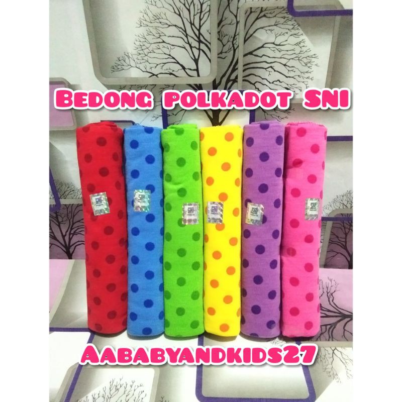 SATUAN!!!!1PC BEDONG BAYI LEMBUT POLKADOT-BEDONG BAYI RAINBOW POLKADOT-BEDONG BAYI LEMBUT SNI