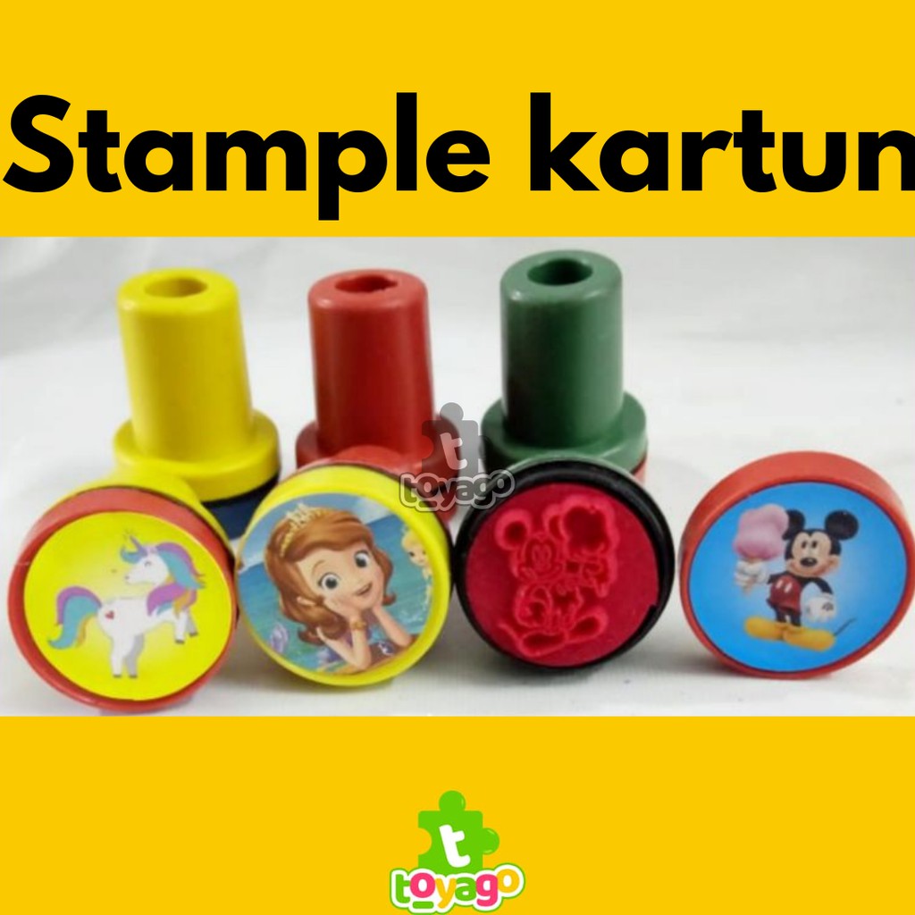 Stempel Kecil Bulat/Cap Stample Isi +-100 Pcs Grosir Murah