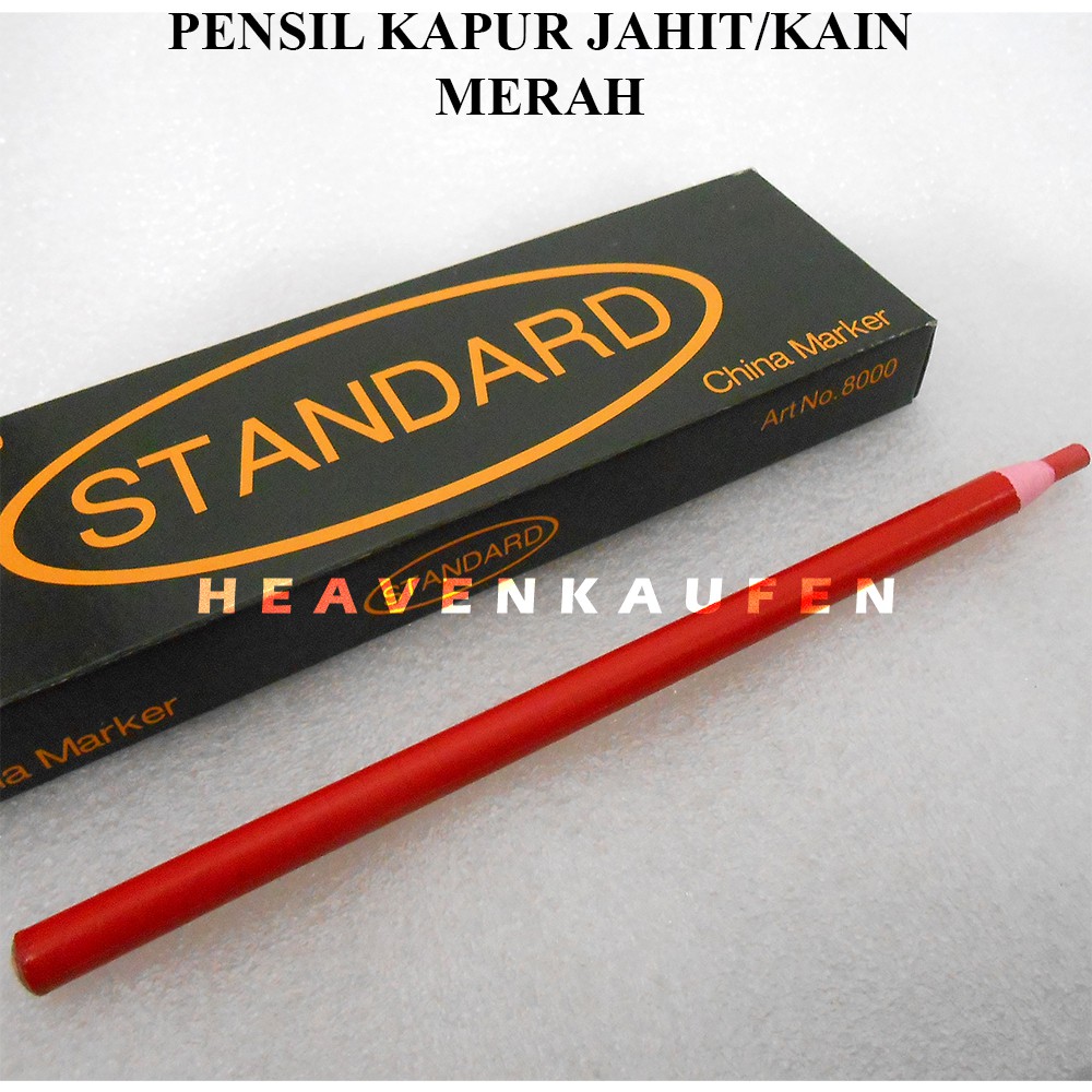 Pensil Kapur Kain / Kapur Pensil Jahit (Chalk Pencil) Merah