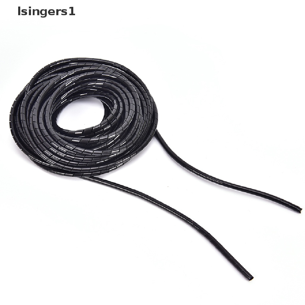 (lsingers1) Tabung Spiral Pembungkus Kabel Diameter Luar 6mm Panjang 17M Bahan PE Polyethylene