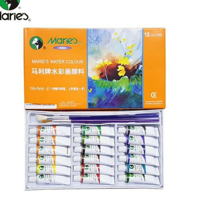 

MARIES Water Colour Set Type 1327 5ml 18 warna (CAT AIR)
