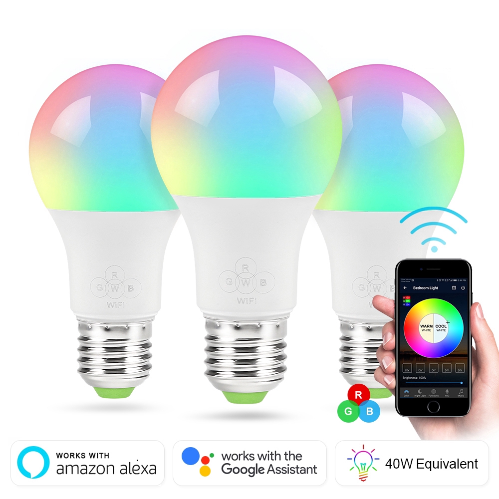 Light Bulbs Home & Garden E27 Smart WIFI Light Bulb Magic RGB Dimmable