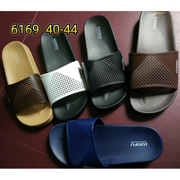 E6169K4F Sandal Pria Luofu Karet Import Sendal Cowok