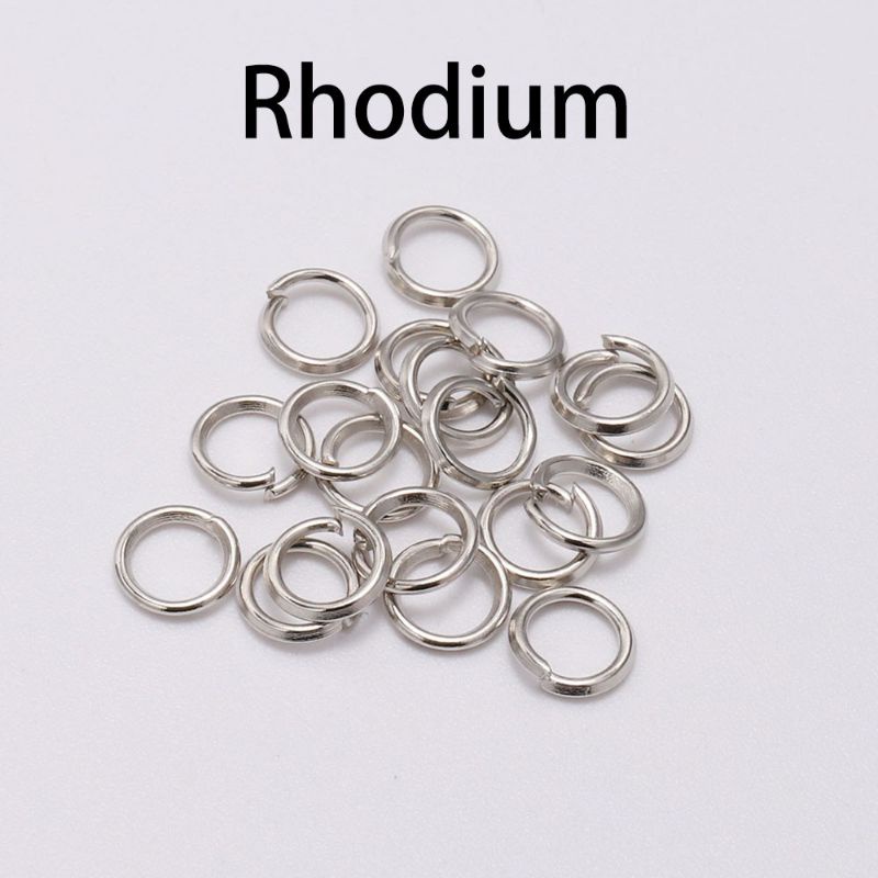 (10pcs) Jump Ring O Ring Pengait Tali Masker Gelang Dan Kalung 0.5mm