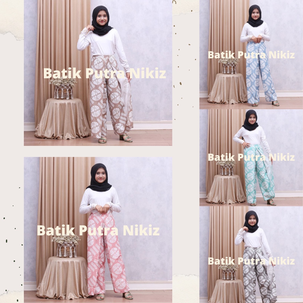 (COD) Celana Batik Kulot Layer Panjang Anak ABG Panjang Tumpuk
