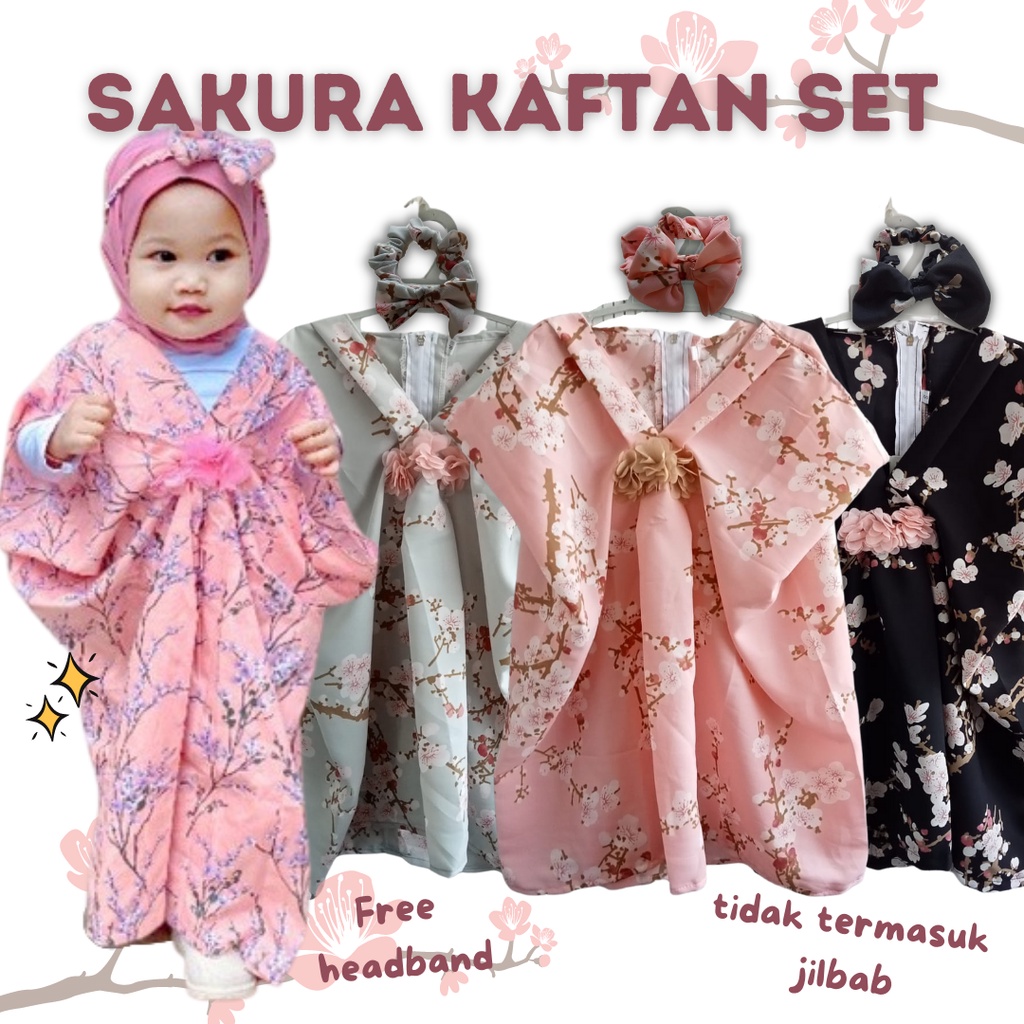 kaftan bayi anak perempuan 1-3 tahun kaftan anak perempuan bahan maxmara kaftan baby baju kaftan balita