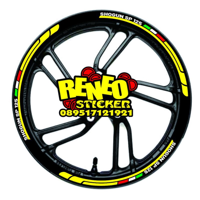 sticker lis velg shogun sp 125/custom sticker lis velg