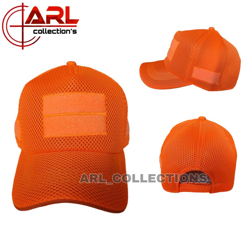 topi double mess polos orange - topi tactical jaring velcro - topi double mess orange