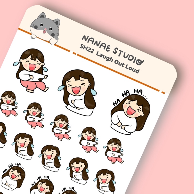 

StickerSheet | SH22 Laugh of Loud | Sticker Waterproof | nanae studio