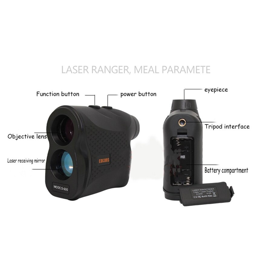 Rangefinder Teleskop Laser Ukur Jarak 600m 600 meter Golf Berburu Binocular