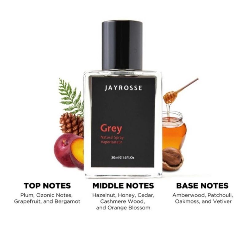 Parfum Jayrosse Grey | parfum Grey 30ml | Parfum Pemikat Pasangan Jayrosse Viral Tahan Lama