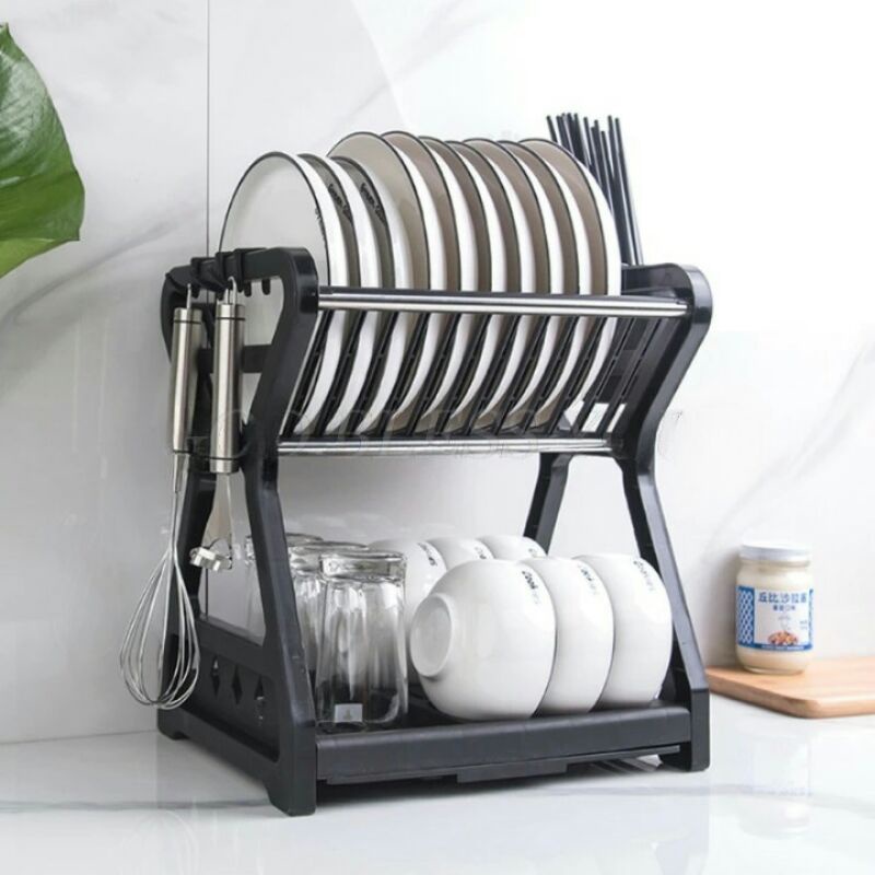 Rak Piring Gelas Pengering Drainer Kitchen Dish Rack 2 Layer myh002