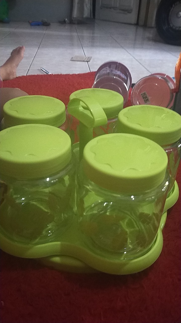 Dusdusan Technoplast Hanna Spin Canister Set Toples Lebaran Cantik Putar