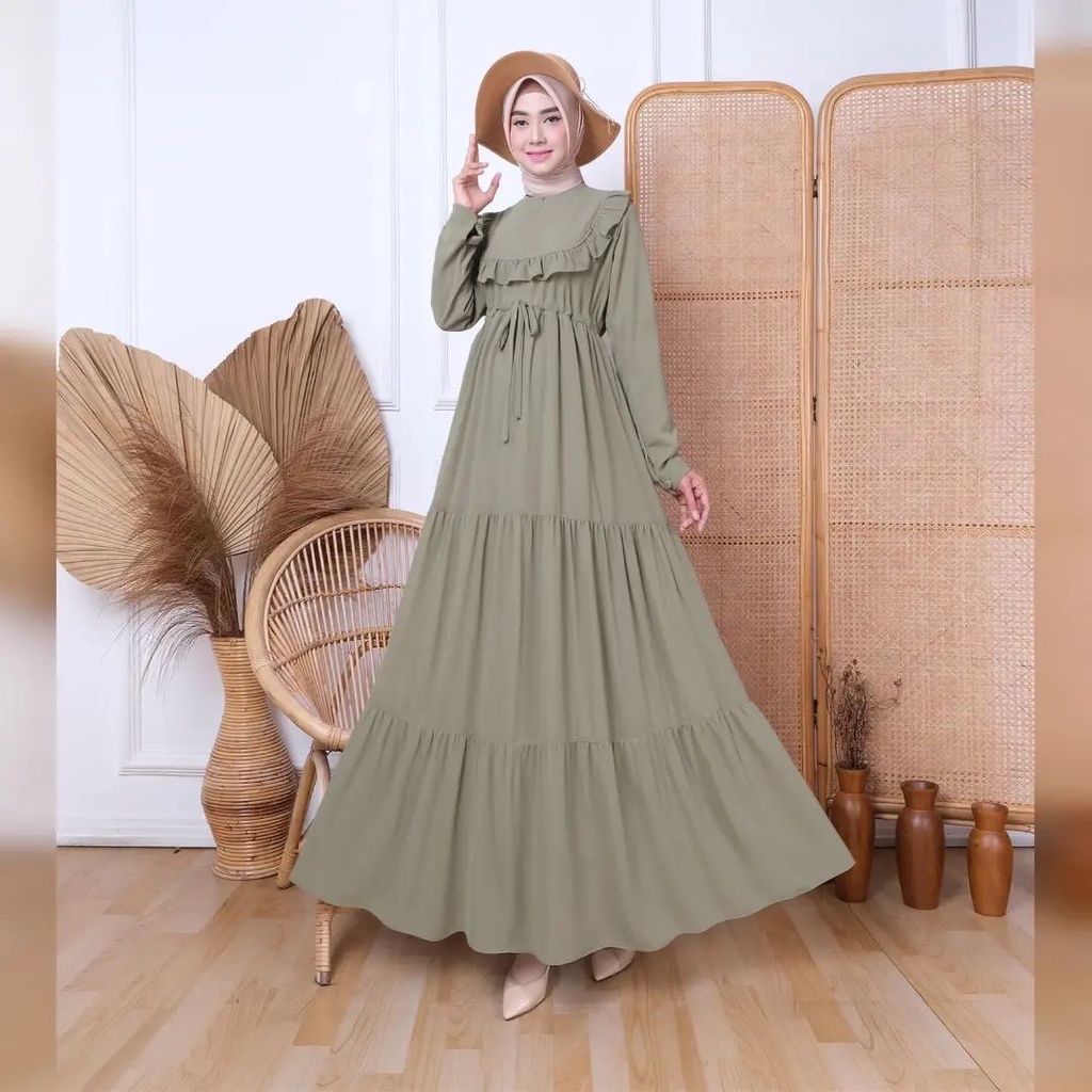 [Bisa bayar ditempat] gamis katun Renda Risma