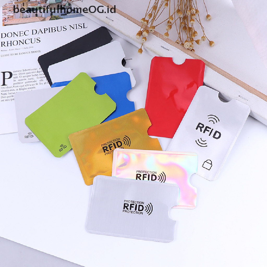 10 Pcs Holder Pelindung Kartu Kredit RFID Blocking Bahan Foil