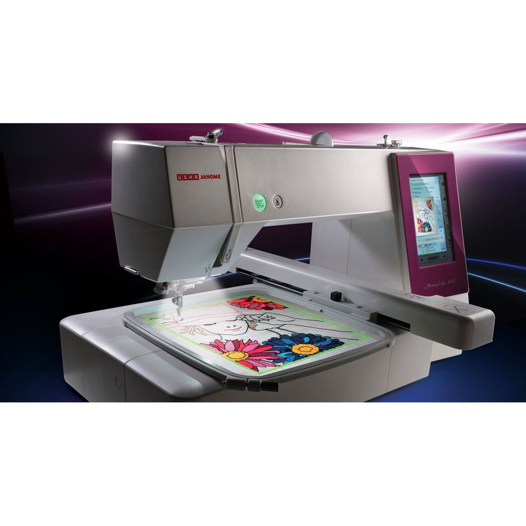 Janome Mc450e Mesin Bordir Komputer Portable - Putih Merah