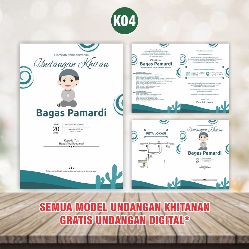 Cetak Undangan Khitan